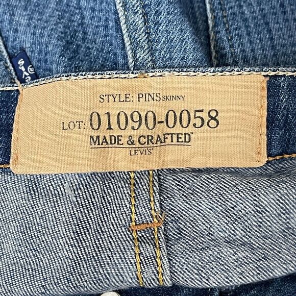 Levi's Made & Crafted Pins Raw Hem Skinny Jeans Women's Size 24 - Picture 4 of 14
